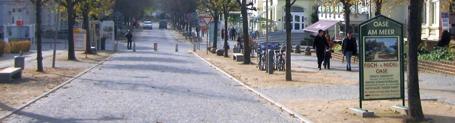 Hauptstrae in Zinnowitz zum Strand